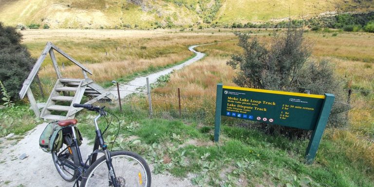 Boardwalk and styles to climb at Moke Lake Queenstown - Copyright Freewalks NZ