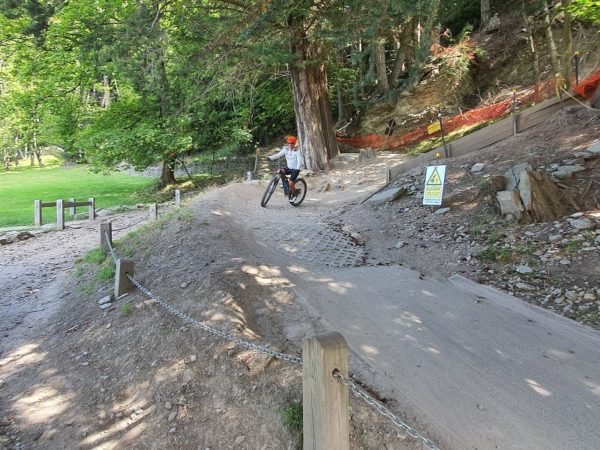 Track crosses the bikers trail at the start of the Tiki Trail in Queenstown - Copyright Freewalks NZ_800x600