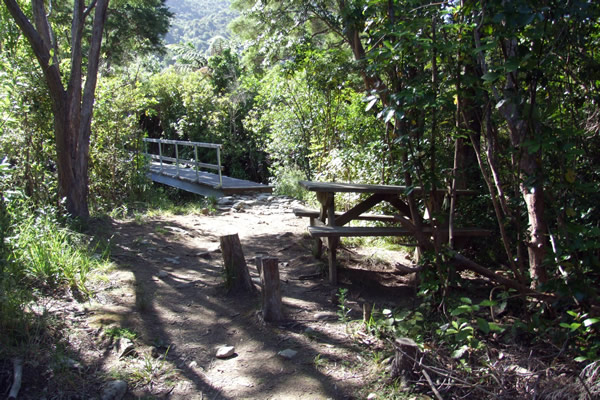 Point 10 - Halfway between Furneaux Lodge and Camp Bay crossing the bridge - Copyright Freewalks.nz