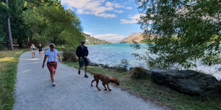 Walking around Queenstown Gardens walk - Copyright Freewalks NZ