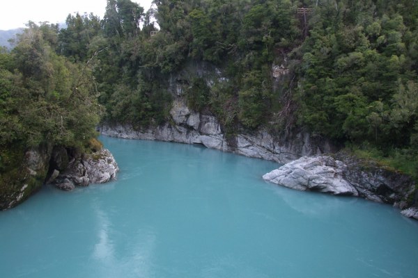 Wow, check out the colour of the Hokitika River in the gorge
