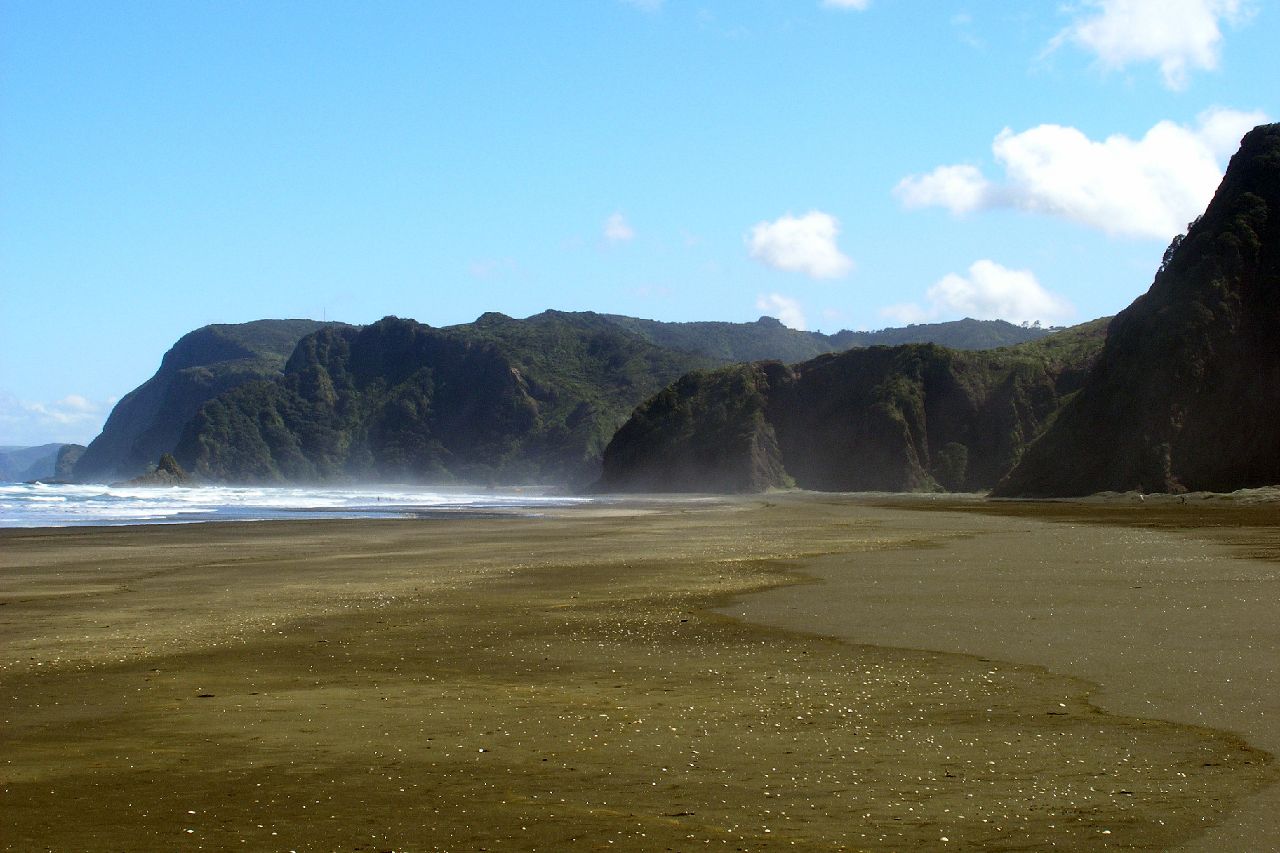 Walk out to the beach at Pararaha Point on the Gibbons Track in the Waitakere Ranges