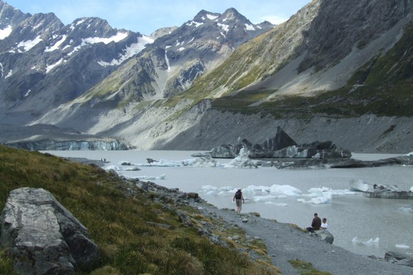 Watching icebergs from the track