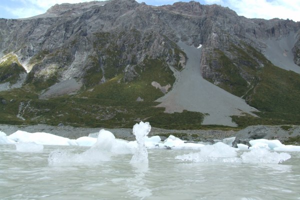 Arriving at Hooker Lake with it's stunning icebergs