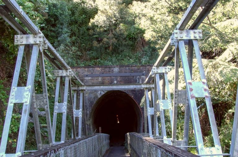 Paeroa end of the Karangahake Rail Tunnel
