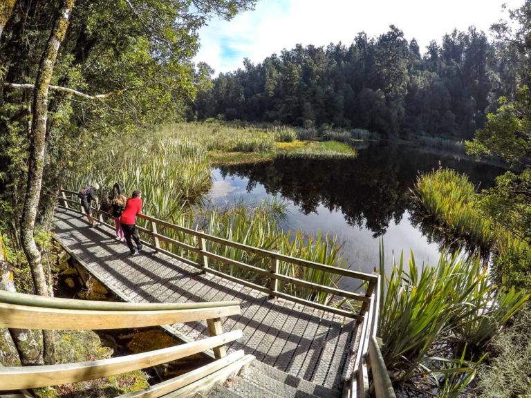 The end of the board walk - perfect spot for more great photos of Lake Matheson