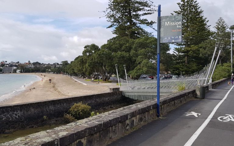 Lovely views of Mission Bay beach on my walk in Auckland