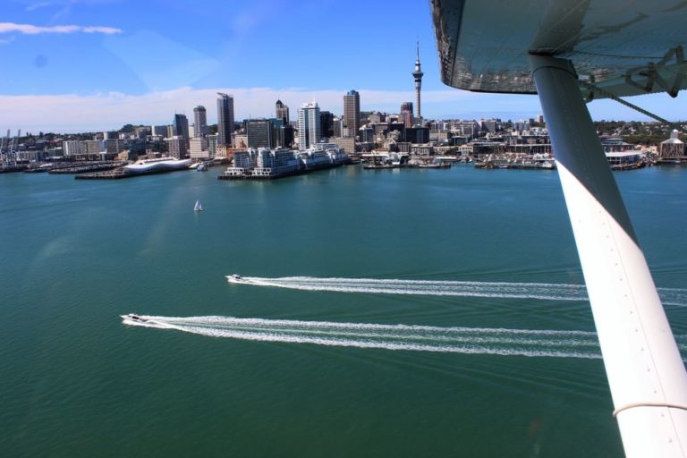 Take off and land from the water for a seaplane tour over Auckland & Rangitoto Island