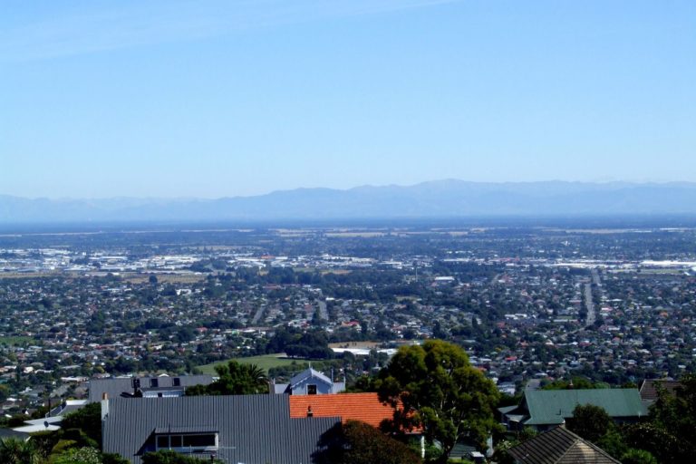 Looking out to Christchurch