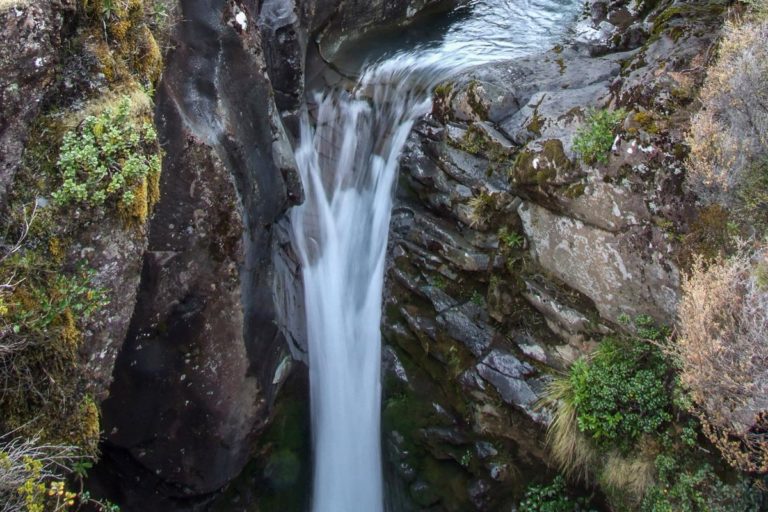 Small water fall on Taranaki Falls, Mt Ruapehu