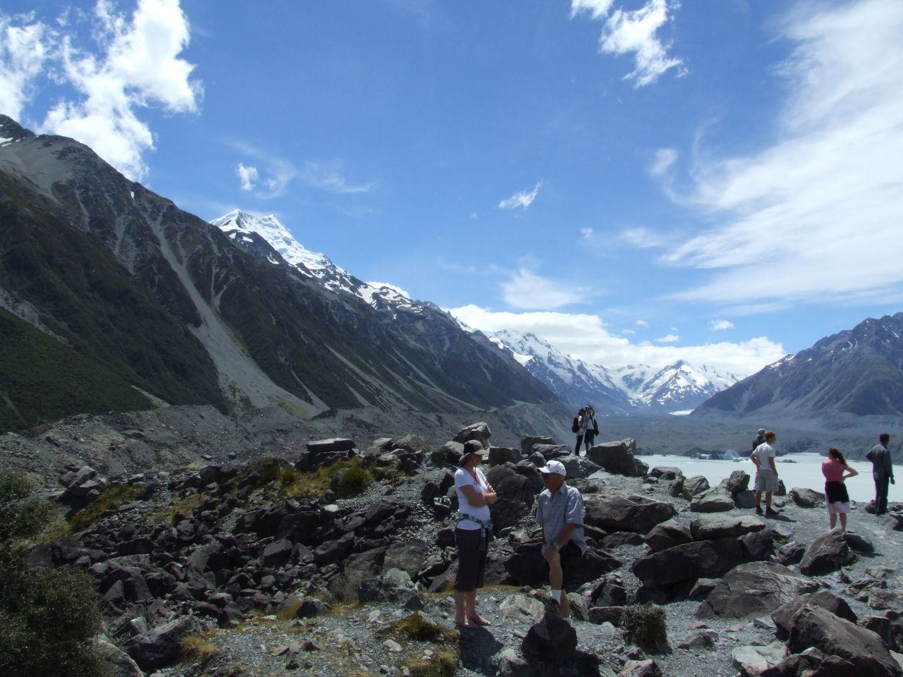 Tasman Glacier lookout was quite busy