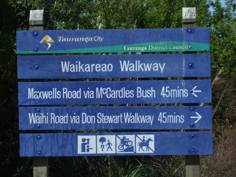 Waikareao Walk sign