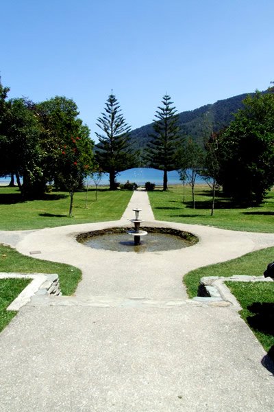 Point 6 - Arriving at Furneaux Lodge for a water top up - Copyright Freewalks.nz