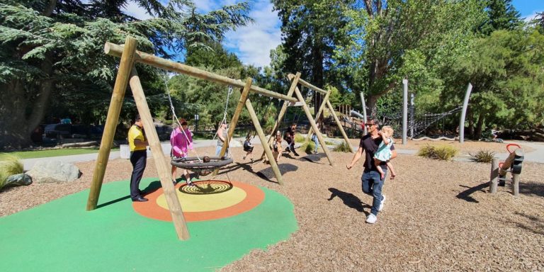 Playground at the start of the Queenstown Gardens walk - Copyright Freewalks NZ