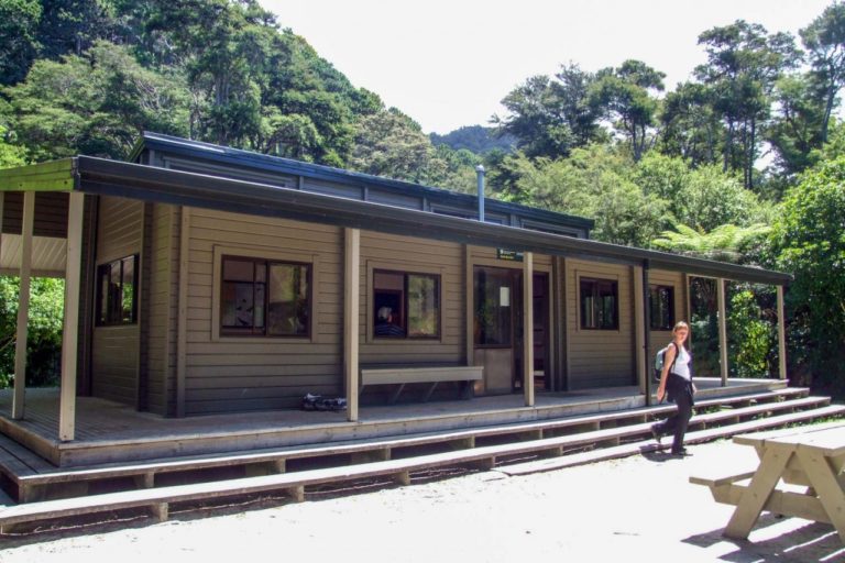 Bark bay hut