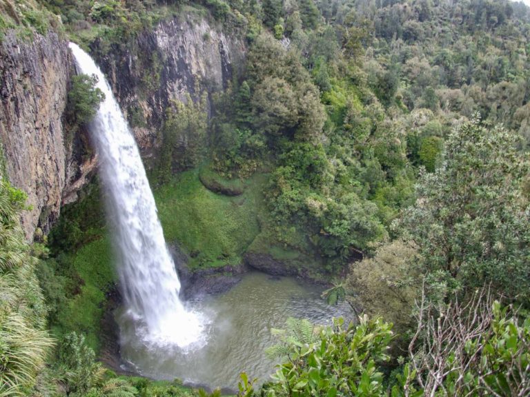 Beautiful view of at the top of the Bridal Veil Falls