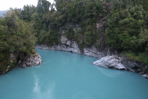 Wow, check out the colour of the Hokitika River in the gorge