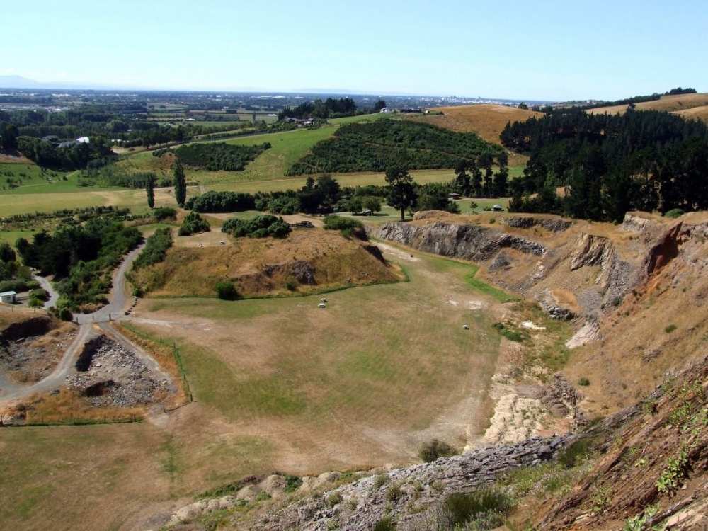Looking down into Halswell Quarry from the top of the walk, Christchurch, New Zealand Freewalks.nz
