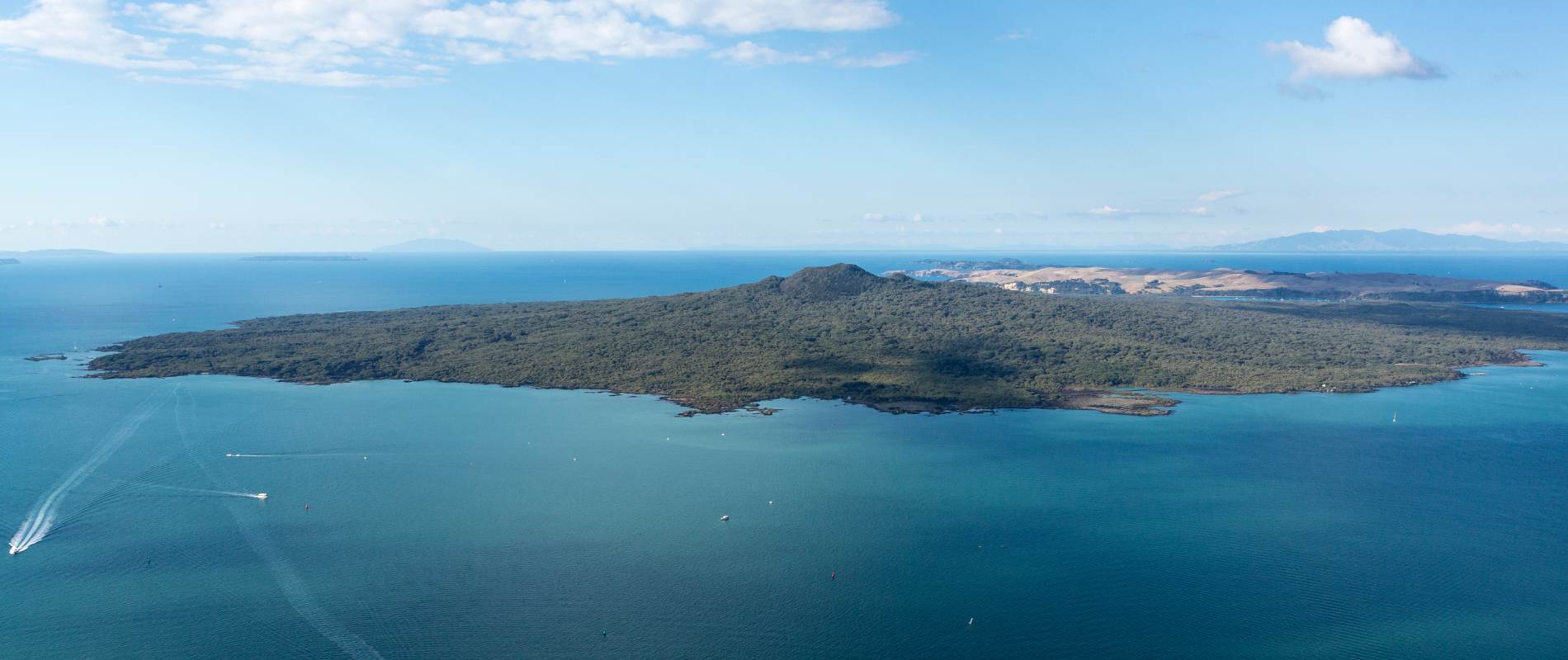 Rangitoto Island ariel view