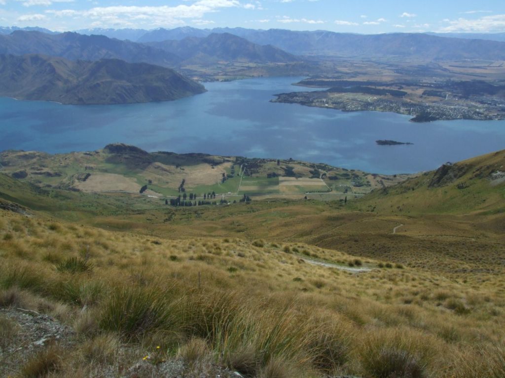 View from the top of Roys Peak on a beautiful summers day