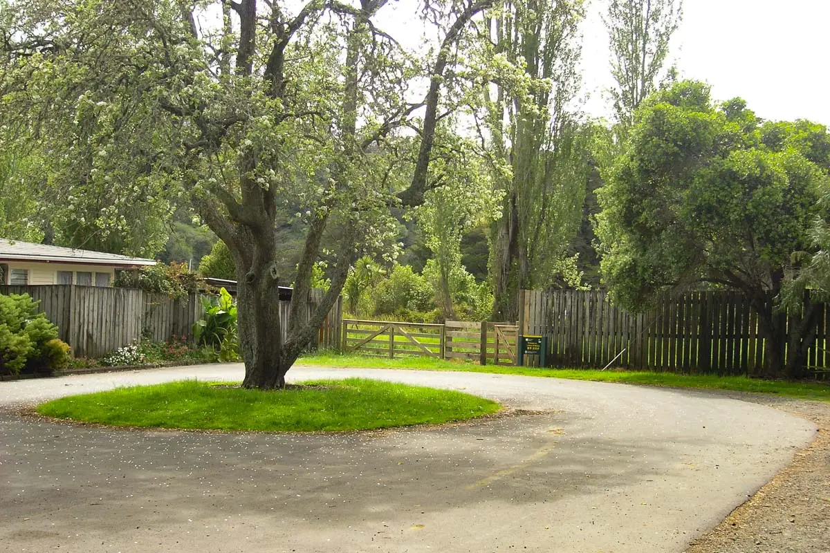 Track entrance gate at the start of the Stillwater Beach Walk, Duck Creek Road, Auckland