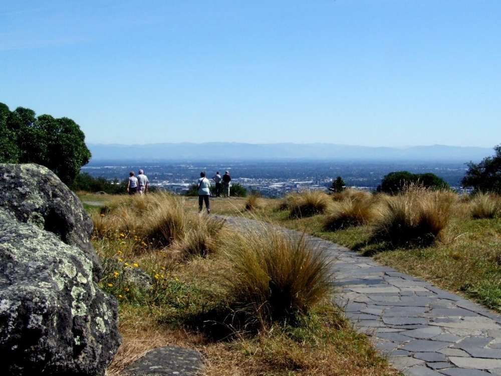 Stone walking path on the Sign of the Takahe walk, Christchurch, New Zealand Freewalks.nz