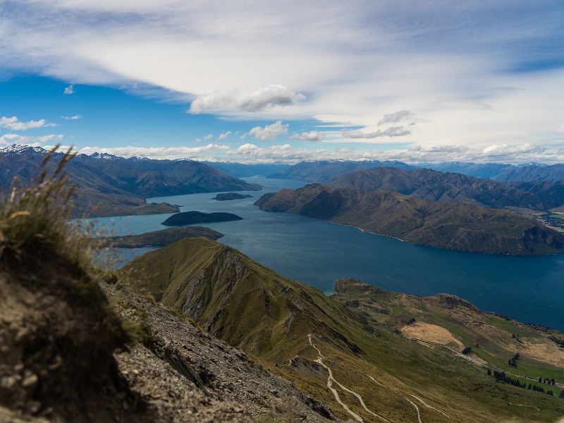 Views on the way to the summit of Roys Peak Track