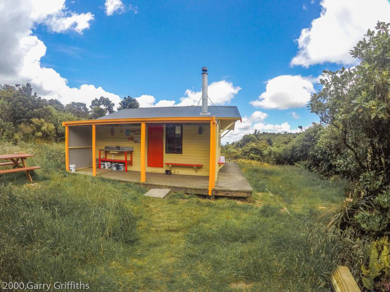 Te Rereatukaiha Hut taken from the front as you arrive