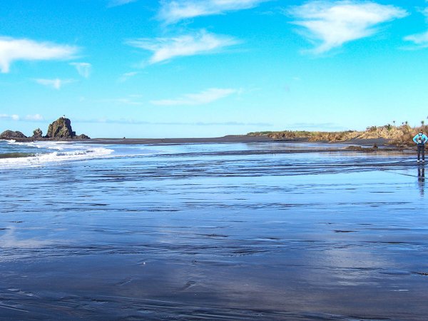 Enjoying walking along the beach