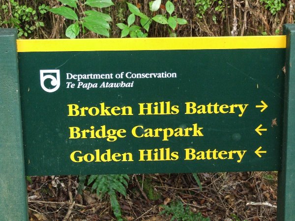 The start of the Broken Hills & Golden Hills Battery Walk