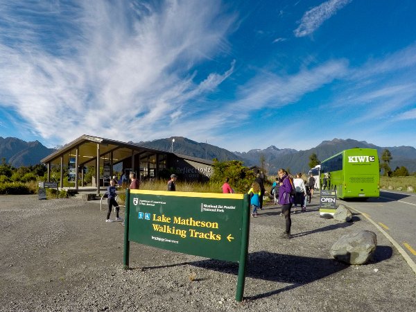 Car park at Lake Matheson