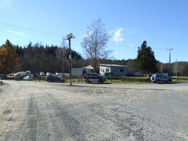 Car park at the beginning of the bike trackCar park at the beginning of the bike track