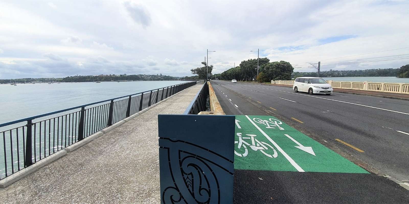 New extension to the bridge for the two way bike lane on the Auckland waterfront in 2021 (1)