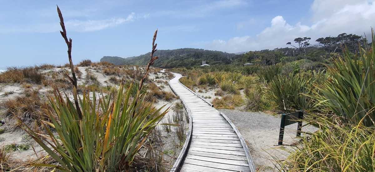Great boardwalk over the sand dunes