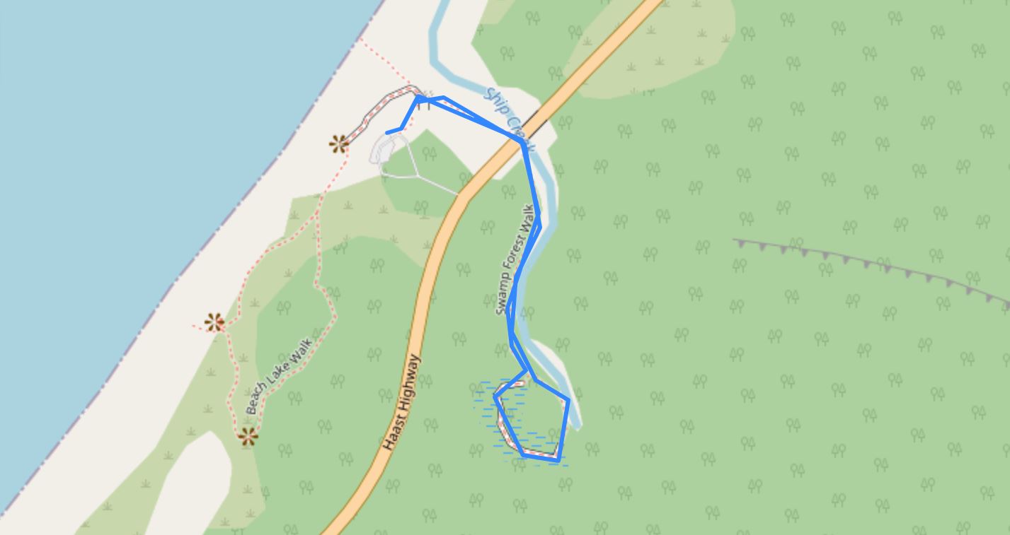 Map of Kahikatea Swamp Forest Walk