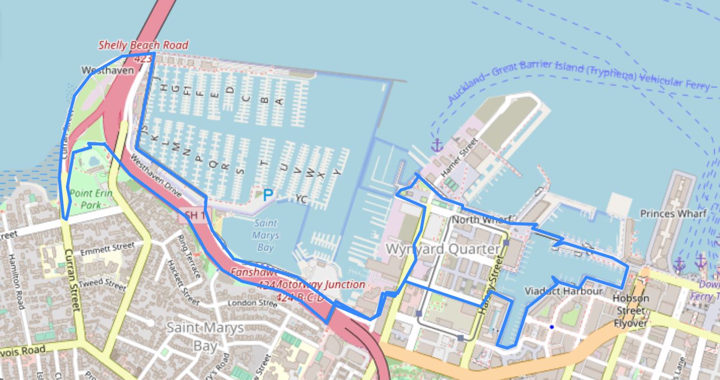 Westhaven Path Loop Walk Map