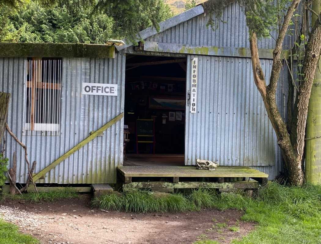 Entry woolshed to the start of Washpen Falls Adventure Walk