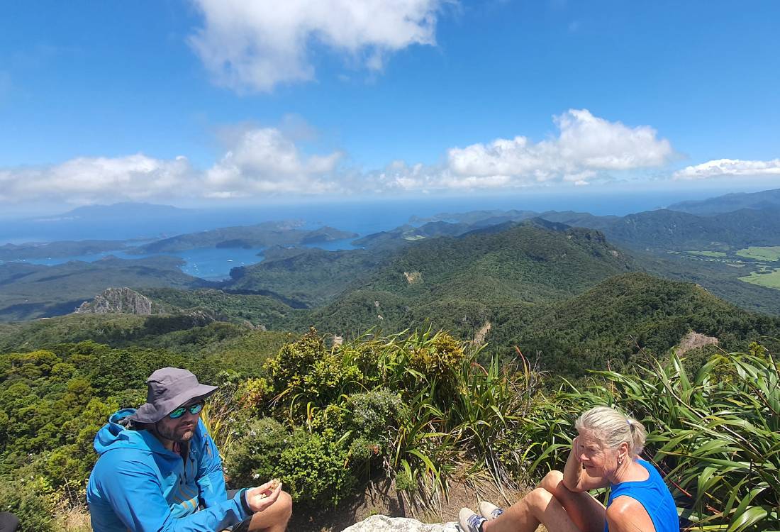 Big views from the top of Mt Hobson on Great Barrier Island by Sandra from Freewalks.nz New Zealand