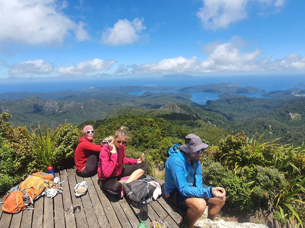 Excellent views from the summit of Mt Hobson on Great Barrier Island by Sandra from Freewalks.nz New Zealand