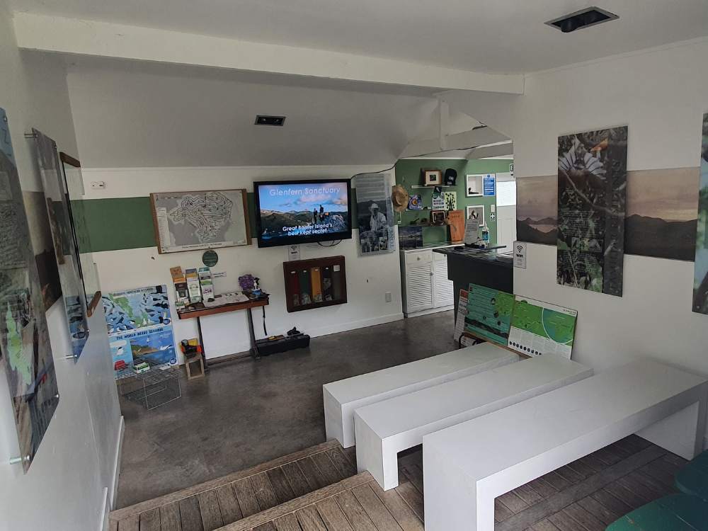 Inside the Glenfern Sanctuary office at Fitzroy House on Great Barrier Island by Sandra from Freewalks.nz New Zealand