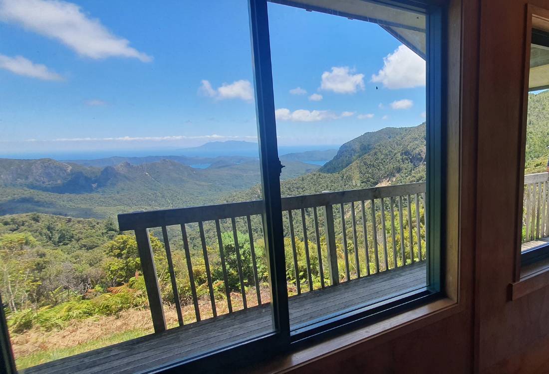 Stunning views from Mt Heale Hut on the Mt Hobson walk on Great Barrier Island by Sandra from Freewalks.nz New Zealand