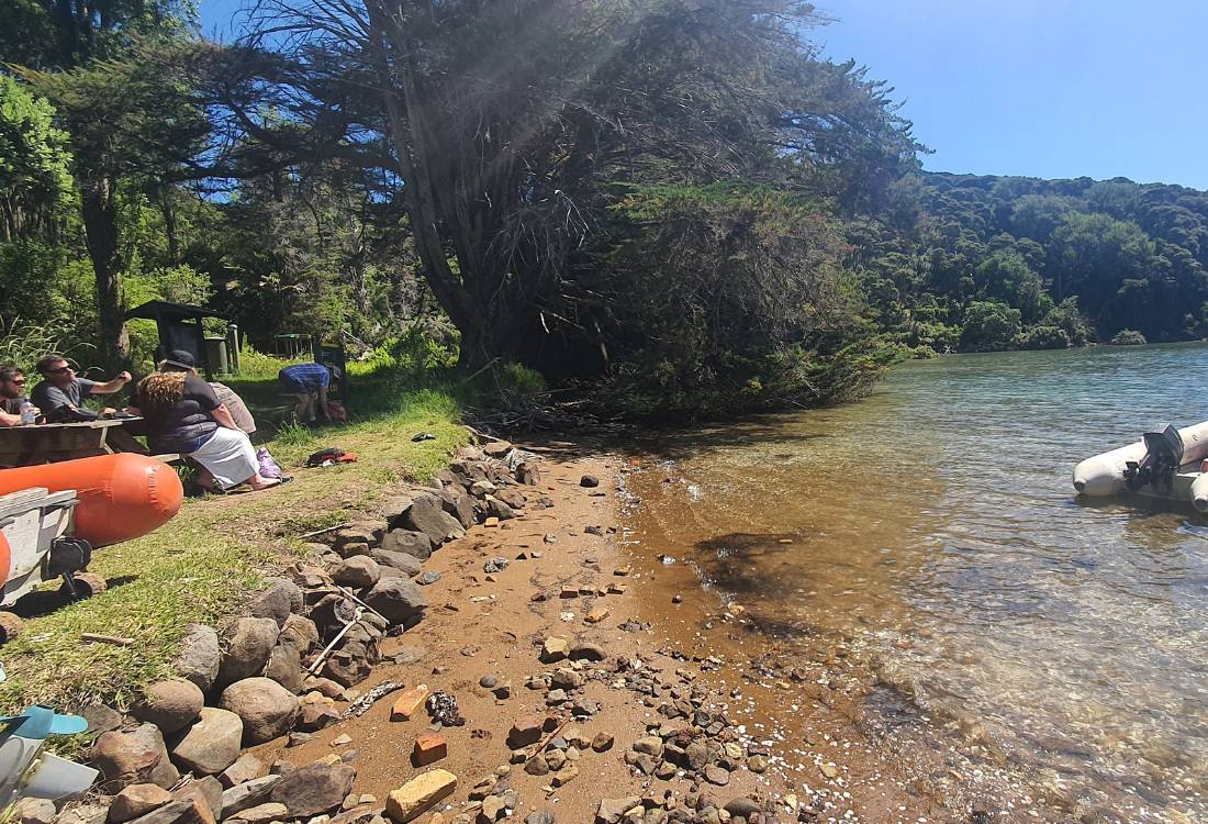 Beach landing for the start of the Mt Hobson walk on Great Barrier Island by Sandra from Freewalks.nz New Zealand