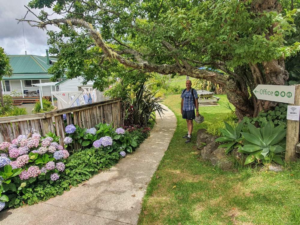Front garden at Glenfern Sanctuary at Port Fitzroy on Great Barrier Island by Sandra from Freewalks.nz New Zealand
