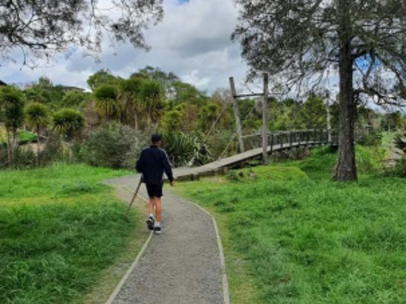 Walking along the Clevedon track in Auckland