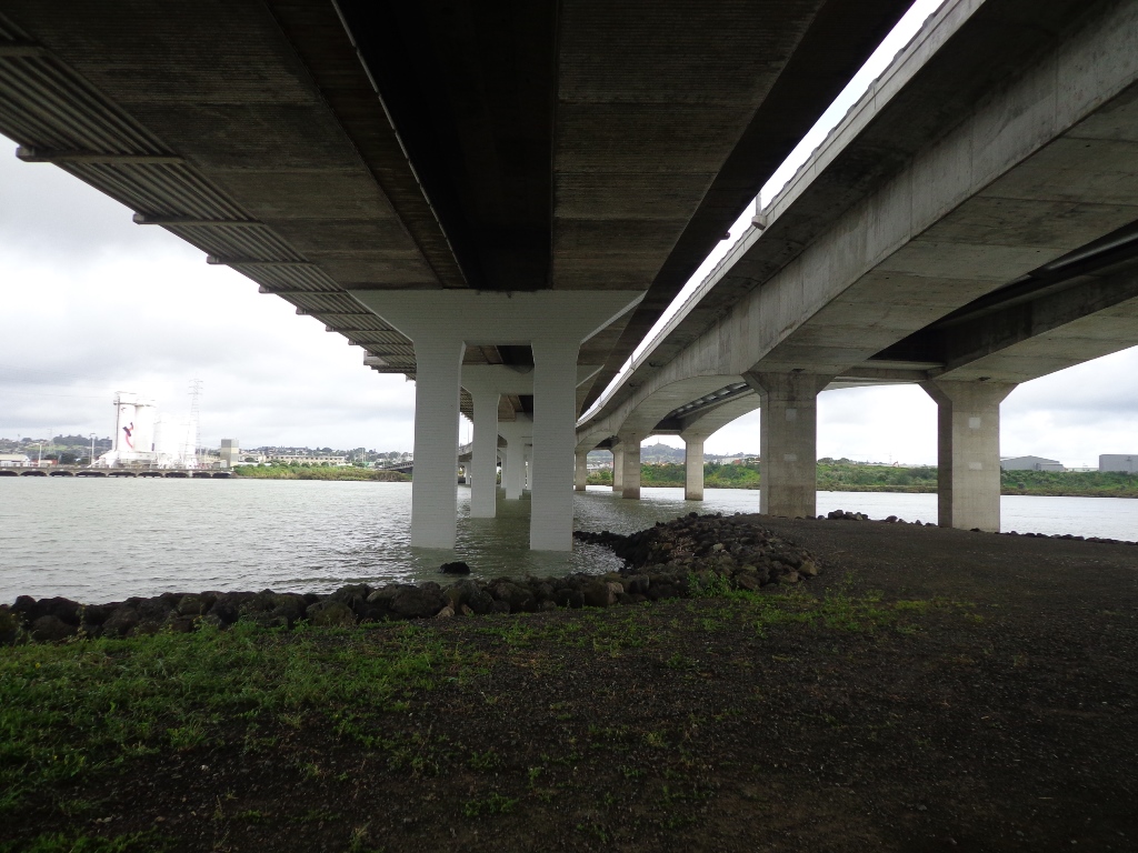 Mangere Bridge under the bridge