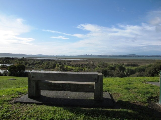 Te Atatu view and bench seat
