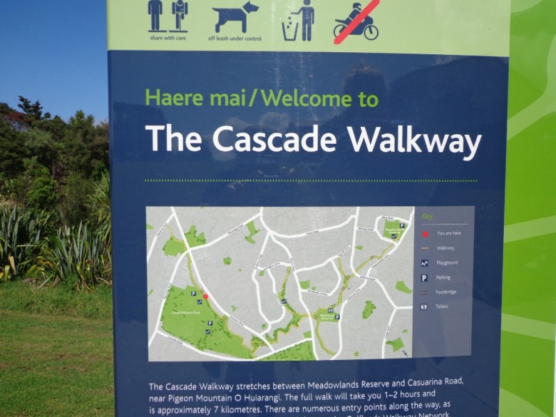 The Cascade Walkway sign