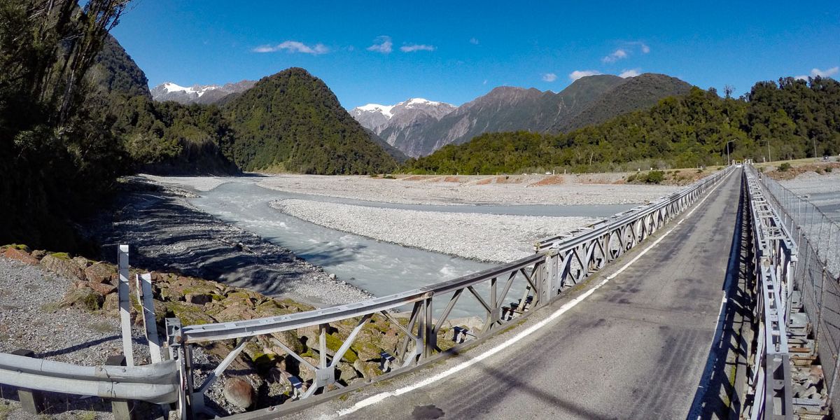 The old one lane bridge at Franz Josef