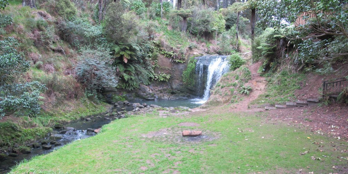 Oakley Creek 6 foot waterfall in Auckland
