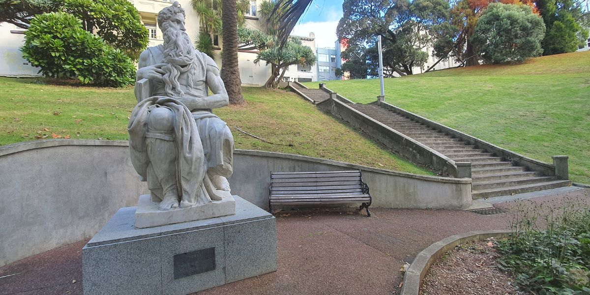 Statue in Myer Park off Karangahape Road in Auckland CBD